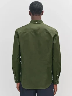 vert foncé - Slim Fit (Slim Fit) - Chemise Oxford à manches longues