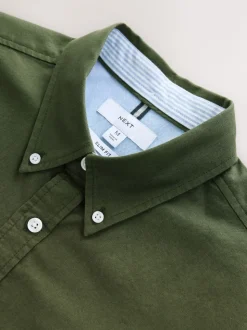 vert foncé - Slim Fit (Slim Fit) - Chemise Oxford à manches longues