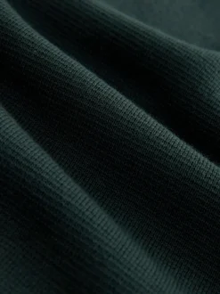 vert foncé - Uni - Pull N.Premium Coupe classique 100% Coton Premium à fermeture éclair