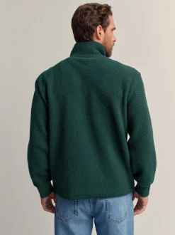 vert foncé - Zippé sur toute la longueur - Polaire en peau de mouton