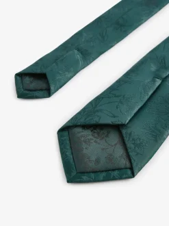 Vert forêt - Ajusté - Tie Et Pocket Square Set