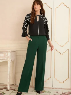 Vert forêt - Love & Roses Pantalons amples