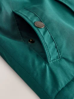 Vert forêt - Parka imperméable doublée de borg (3mois-7ans)