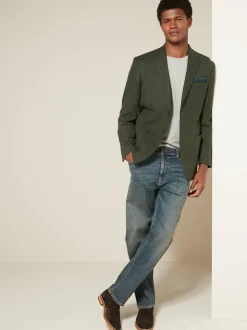 Vert kaki - Ajustement régulier - Blazer intelligent texturé