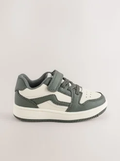 Vert kaki - Baskets à lacets élastiques à fermeture tactile