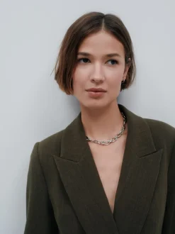 Vert kaki - Blazer croisé décontracté