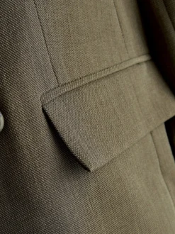 Vert kaki - Blazer croisé décontracté