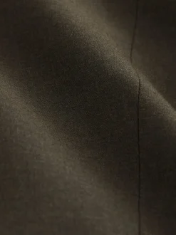 Vert kaki - Blazer simple boutonnage en laine