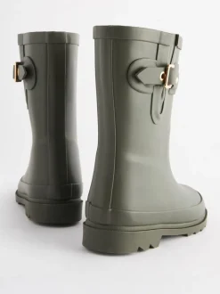 Vert kaki - Bottes en caoutchouc avec doublure chaude