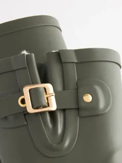 Vert kaki - Bottes en caoutchouc avec doublure chaude