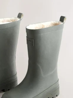 Vert kaki - Bottes en caoutchouc doublées