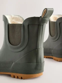 Vert kaki - Bottines en caoutchouc avec doublure chaude