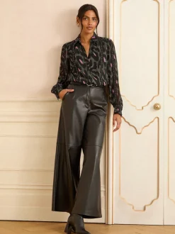 Vert kaki - Chemise Love & Roses à manches longues boutonnée