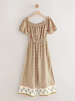 Vert kaki - Combinaison ample 100% coton à épaules dénudées