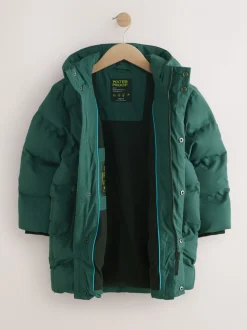 Vert kaki - Doudoune imperméable à Gamme longue doublée de polaire (3-17ans)