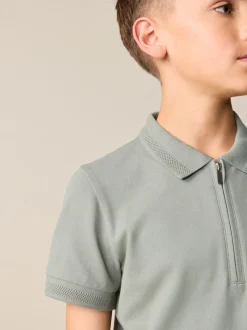 Vert kaki - Ensemble polo à manches courtes et short (3-16ans)