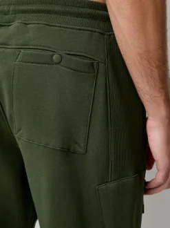 Vert kaki - Jogging cargo lourd à dos brosse utilitaire