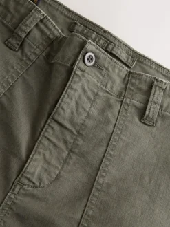 Vert kaki - Pantalons Authentiques riches en Coton Extensible