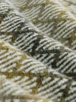 Vert kaki - Pulls décontractés à col rond à motif ombre losanges texturé en laine