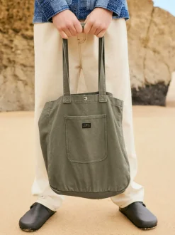 Vert kaki - Sac cabas en coton