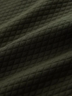 Vert kaki - Sweat à capuche texturé