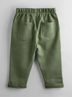 Vert kaki rayé et kaki - Lot de 2pantalons de jogging JoJo Maman Bébé à rayures et unis