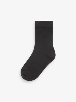 Vert kaki/gris - Paquet de chaussettes en coton riche à fines côtes 7
