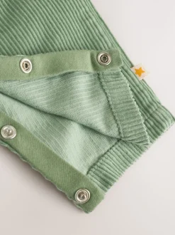 Vert motif ferme - Ensemble salopette et body en velours côtelé (0mois-2ans)
