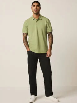 Vert mousse - Ajustement régulier - Polo Manches courtes Pique