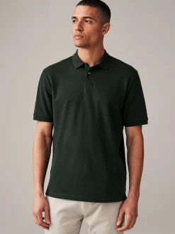 Vert olive - Ajustement régulier - Polo Manches courtes Pique