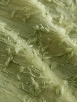 Vert olive - Chemisier Tufty en jacquard à manches longues