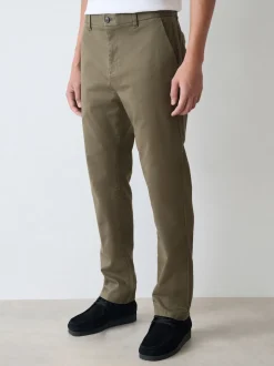 Vert olive - Slim Fit (Slim Fit) - Pantalon chino stretch