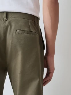 Vert olive - Slim Fit (Slim Fit) - Pantalon chino stretch