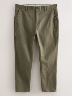 Vert olive - Slim Fit (Slim Fit) - Pantalon chino stretch