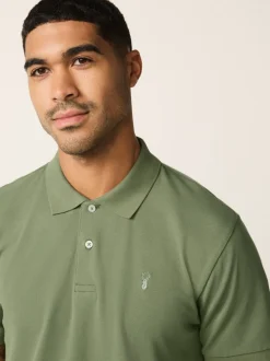 Vert olive clair - Ajustement régulier - Polo Manches courtes Pique