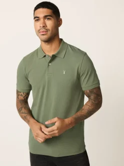 Vert olive clair - Slim Fit (Slim Fit) - Polo Manches courtes Pique