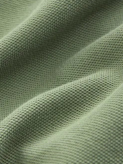 Vert olive clair - Slim Fit (Slim Fit) - Polo Manches courtes Pique