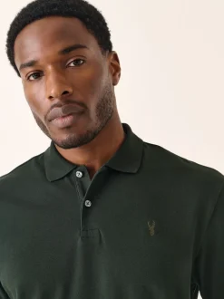 Vert olive riche - Slim Fit (Slim Fit) - Polo Manches courtes Pique