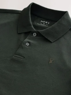 Vert olive riche - Slim Fit (Slim Fit) - Polo Manches courtes Pique