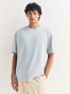 Vert olive/gris glace/orange rouille - Coupe ample - T-shirt épais 3 Pack