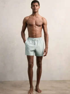 Vert pistache - Short de bain à cordon imprimé géométrique Reiss Tito