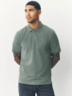 VERT SAUGE - Ajustement régulier - Polo Manches courtes Pique