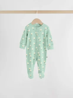 Vert sauge imprimé floral - Combinaisons de sommeil pour bébé 5 Pack (0mois-2ans)
