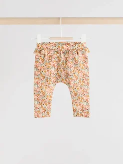 Vert sauge/corail/fleurs - Paquet de jambières pour bébé 4 (0mois-2ans)