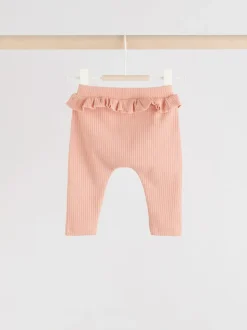 Vert sauge/corail/fleurs - Paquet de jambières pour bébé 4 (0mois-2ans)