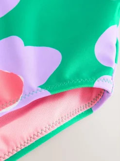 Vert Stampy Fleuri - Maillot de bain (3mths-7yrs)