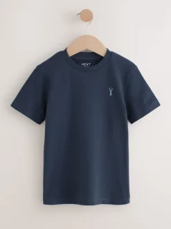 Vert/Bleu minéraux - T-shirt brodé Manches courtes Stag 4 Pack (3-16ans)