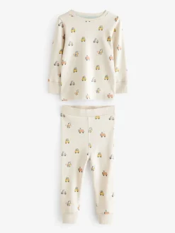 Vert/Bleu Transport - Lot de 3 pyjamas Snuggle courts (9mois-10ans)