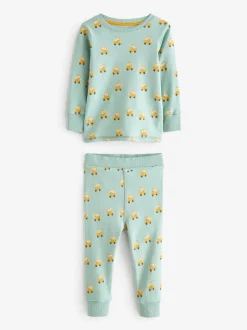 Vert/Bleu Transport - Lot de 3 pyjamas Snuggle courts (9mois-10ans)