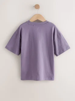 Vert/bleu/jaune/violet - Lot de 4 t-shirts à manches courtes (3-16 ans)